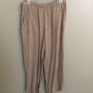 Flax by Jeanne Englehart yellow pants small